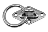 Raute mit Ring, D6 - 65 x 40mm, V2A